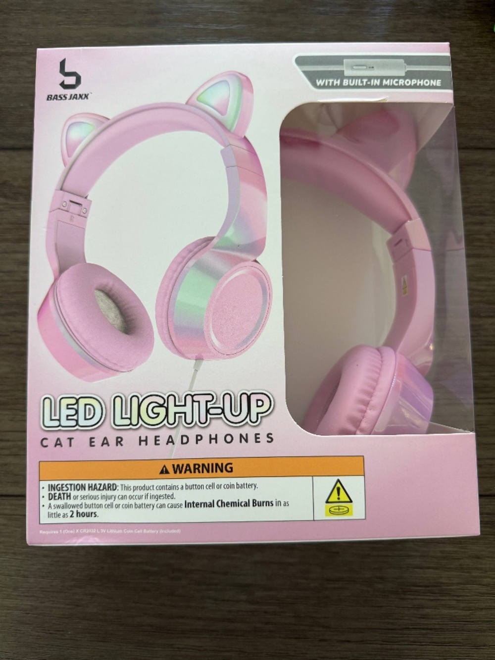 LED Light up cat ears headphones